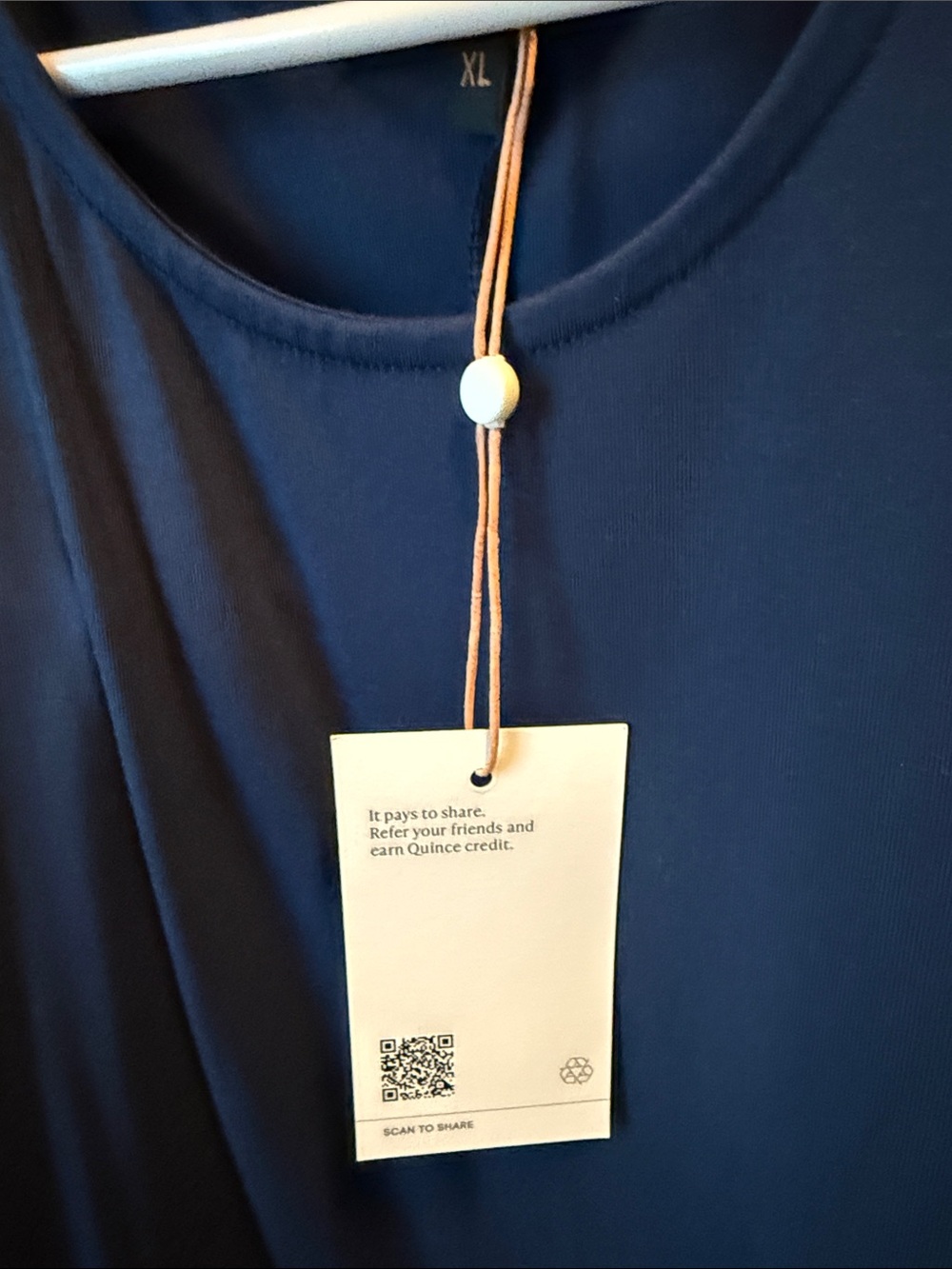NWT Quince black or blue Tencel Modal sleeveless mini swing dress size XL - Picture 7 of 9